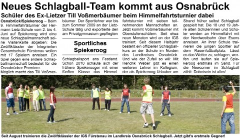 Bericht in der Ausgabe 6-2011 des Spiekerooger Inselboten